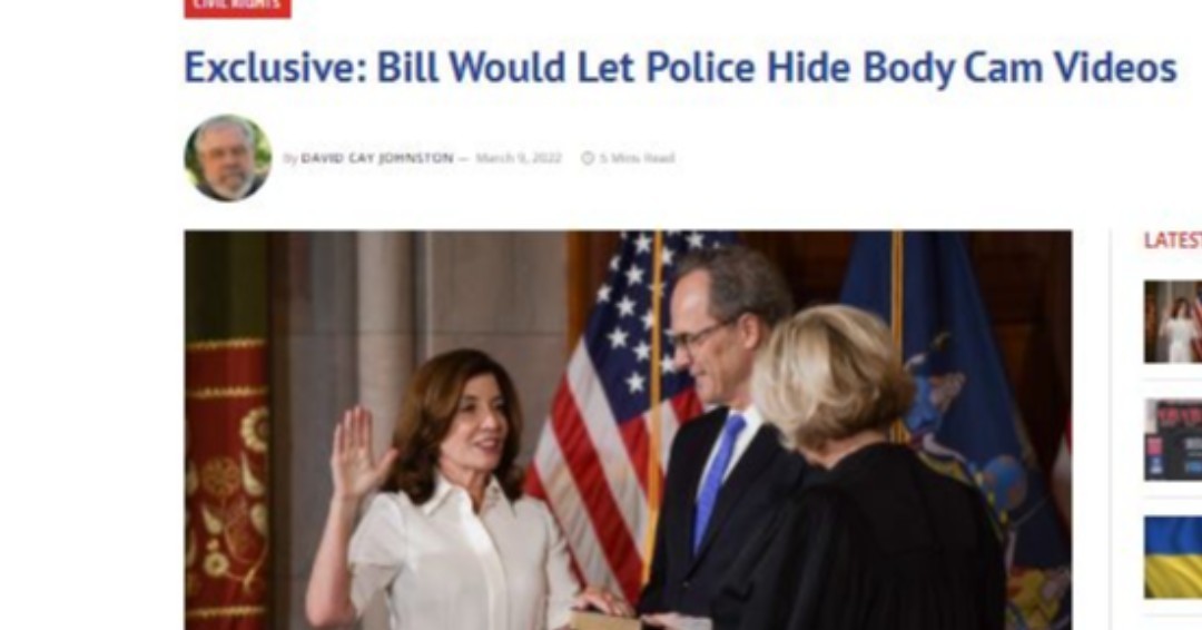 "The reform law enacted last year, known as Senate Bill 6017, repealed the decades-old carve out of the Freedom of Information Law....The bill before Hochul would restore, expand and strengthen the ability to hide videos and the like."