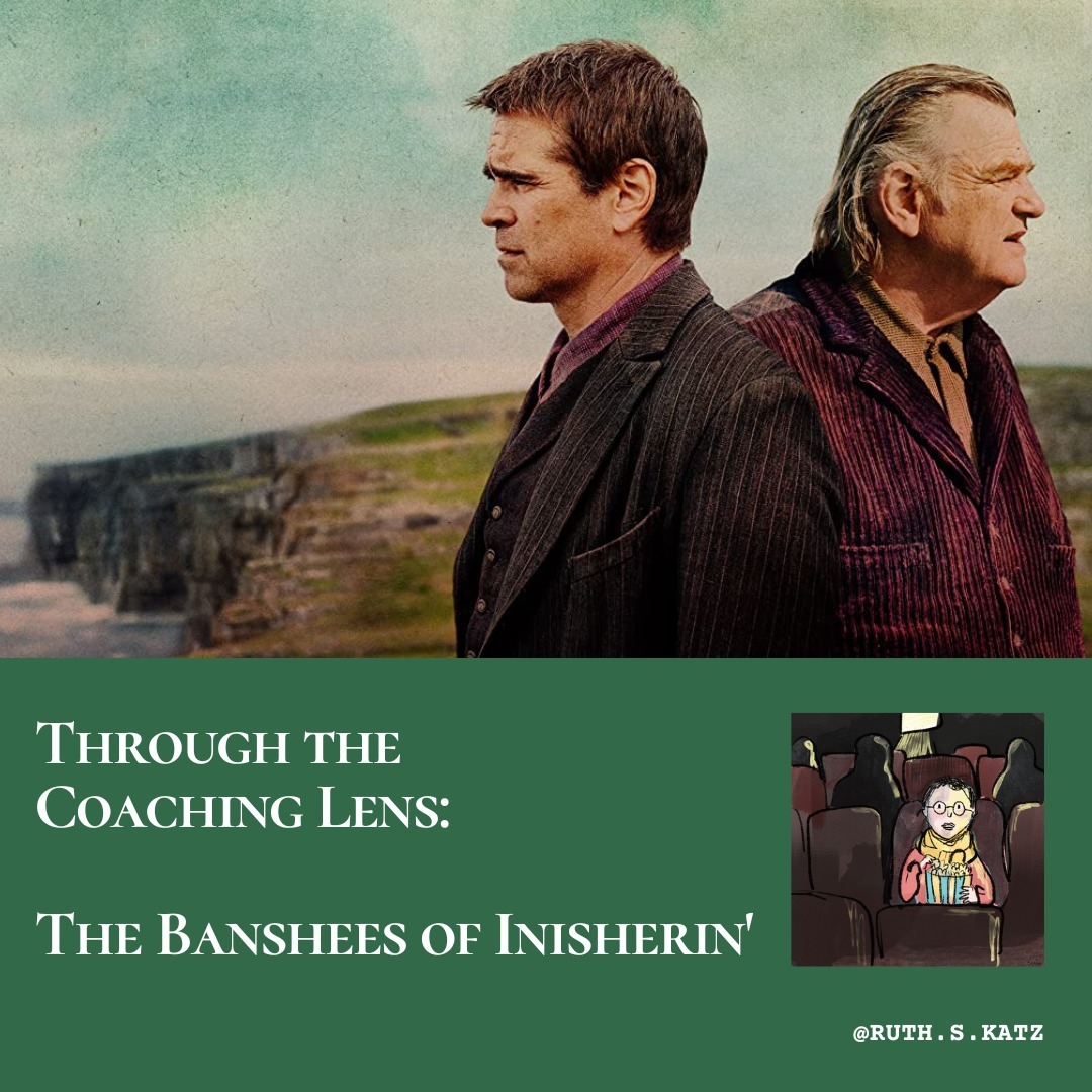 Through my lens, The Banshees of Inisherin offers us a meditation on the ways our inner sense of self is influenced by how other people see us.
It is natural that our values are informed by the people surrounding us, our family, teachers, friends and community. However it is the extent to which we allow this external input to shape us that we are looking at in the context of this film.
The inability to hold an internal, independent sense of self, is reminiscent of children who are learning to separate themselves from their parents. While this is a tendency which weakens with age, experience and confidence, most of us still deal with it to a certain extent in adulthood. Having the guts to pursue something we believe in against others’ opinions, holding on to our ideology, trusting ourselves, is a constant practice for which coaching gives a platform.
I work with my clients to cultivate a strong enough inner sense of self that helps them be truly autonomous: confident people with integrity.
Read my new blog post to learn more and find out how -
Link in bio.
The film won 3 #GoldenGlobes and was nominated for nine #Oscars - but left empty handed!
I’d love to hear your thoughts about this piece and the film in general. Please feel free to comment and share with others who may find it interesting.
Ruth.