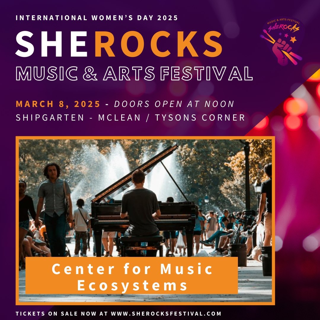 Thank you to the Center for Music Ecosystems for supporting this year's festival!
The Center for Music Ecosystems advances research, policy and global thought leadership on how music contributes to economic, social, and human development.
Learn more: https://buff.ly/4hoMDEZ
#musicfestival @shipgarten #virginia #washingtondc #WomenIntheArts #WomenInMusic #WomenInBiz #WomenInTech #WomenWhoWrite #Entrepreneurship #womensupportingwomen #femalefounders #womenwhorock #music #women #arts #artsy #womenleaders #womencircle #womenfeatured #musicforall #musicshowcase #artsoul