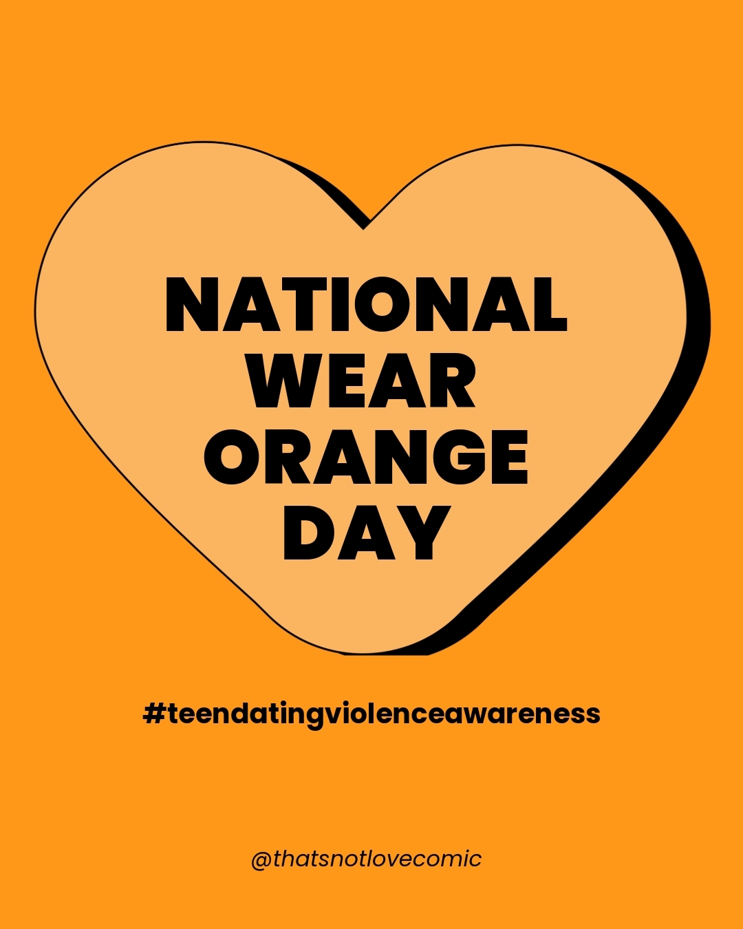 Wear orange today to stand in solidarity and raise awareness for #teendatingviolence
If you or anyone you know is experiencing abuse in a relationship, reach out for help. You are not alone (resources in bio)
#TDVAM #teendatingviolenceawarenessmonth #loveisrespect #respect #relationships #love #abuse #datingviolence #domesticviolence #coercivecontrol #narcissism #narcissisticabuse #healthyrelationships #unhealthyrelationships #abuseresources #thereishelp #boundaries #consent #sexualcoercion #lovebombing #youmatter #emotionalabuse #thatsnotlove