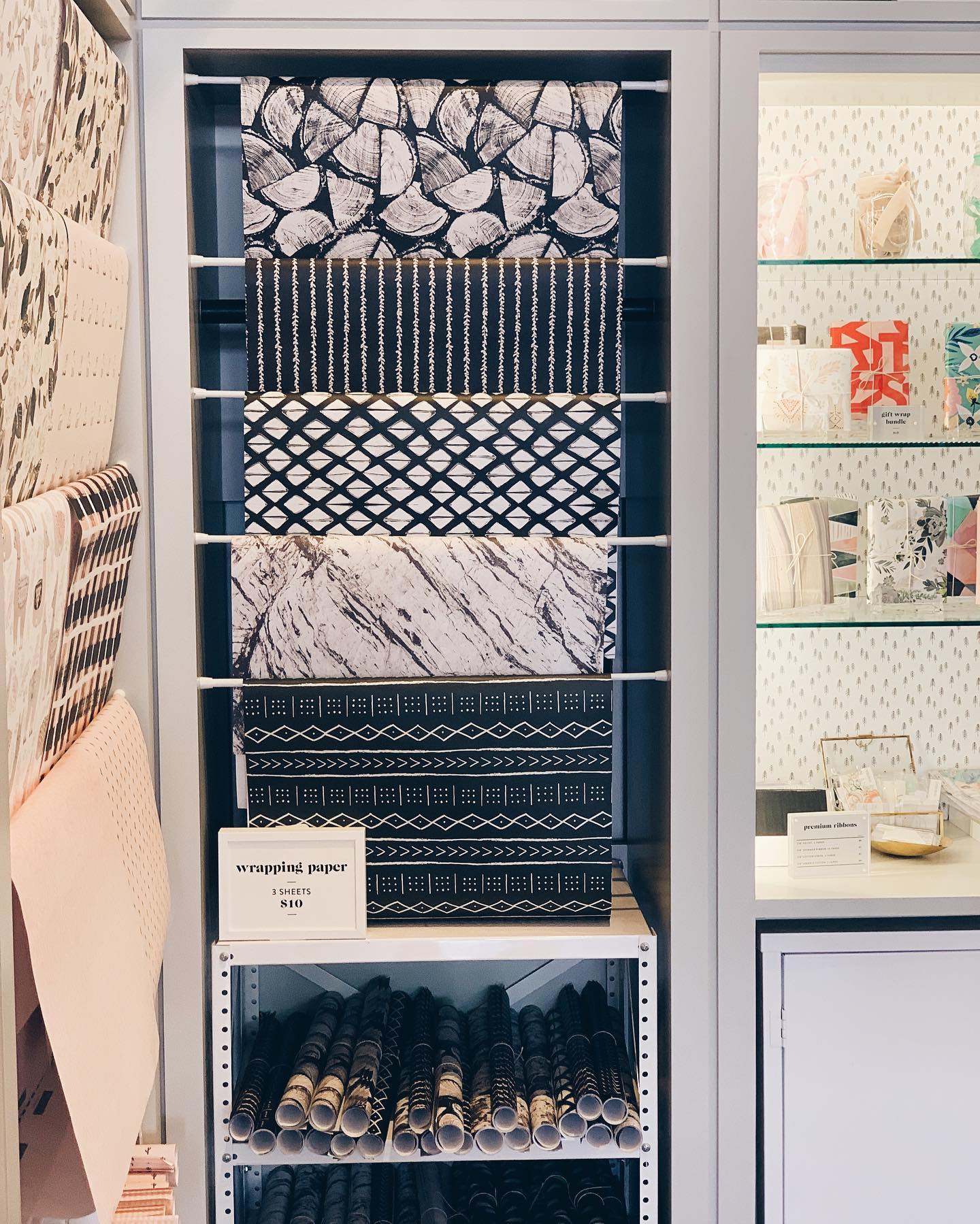 @alexandra.phelps spotted my white diamonds wrapping paper on display at the @minted pop up on Fillmore in SF!