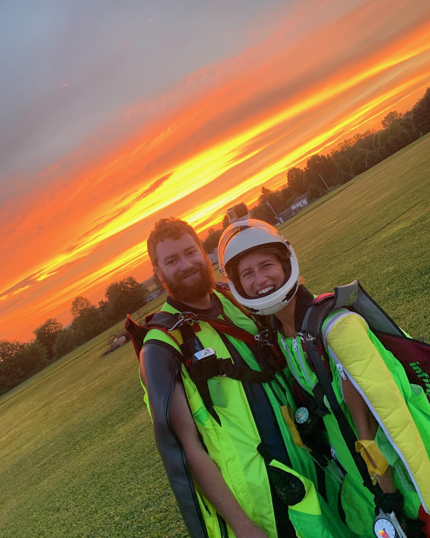 A huge #congrats to these two awesome people! Wishing you both a life full of blue skies, soft landings, and gnarly sunsets!! 💏💍🌅 @skelmel24