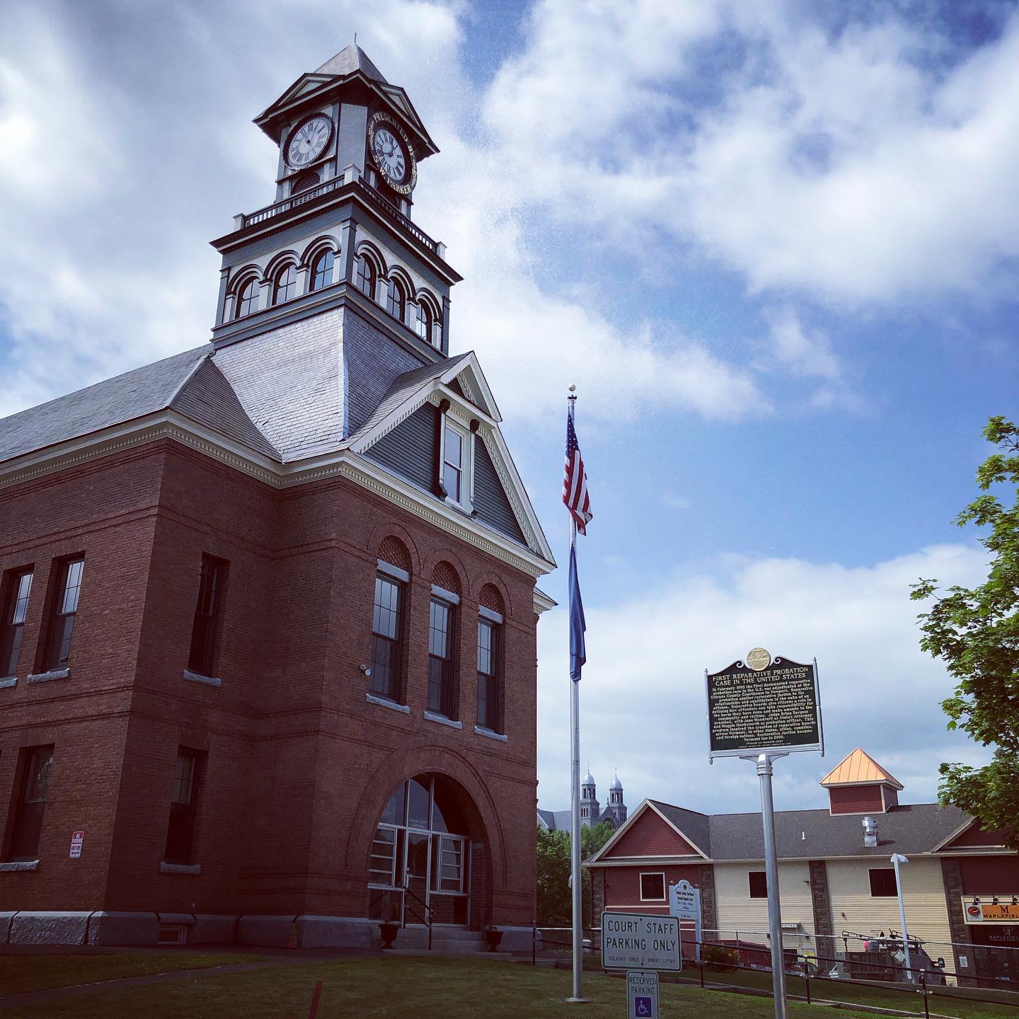 Orleans County Courthouse, in Newport, Vermont, built in 1886. #historicpreservation #historic #vermont #architecture #americanhistory ##architecturephotography #courthouses #romanesquearchitecture
