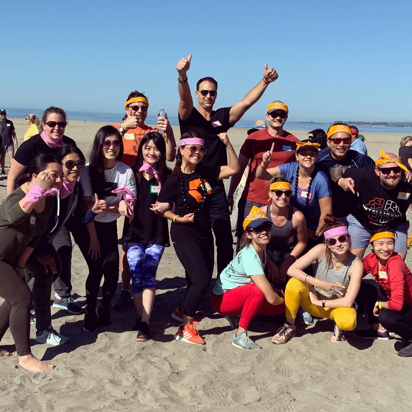 Teams “Mandatory Fun” and “The Pink Panthers” have joined forces for ultimate domination and glory. #winners #teamwork #survivalofthefittest #glory