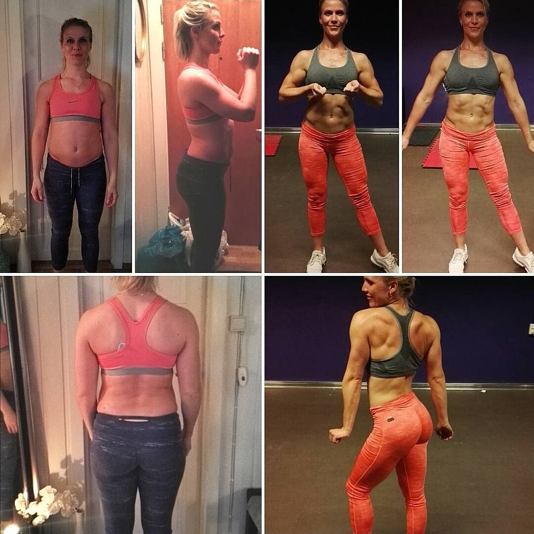 Nothing is constant! ☺️ I made this collage 3 years ago when I tried out a little "bulking and shredding" experiment for fun. 🙊 At that point I worked as a business consultant in Oslo but I thought: "I'll track the progress, make a before-and-after-shot, and maaaybe I'll get to use this picture at some point in the future!" Indeed I did - I'm currently getting my certificates with ISSA as a PT, Nutritionist and Strength & Conditioning Coach, and what better reference to use for new clients than myself. ☺️ 10 weeks and 5 kgs separate these pictures (of which at least 2 kgs is water, given the fact I went from high-carb diet to low-carb diet in a short amount of time - not necessarily the way to go...). Swipe right for more recent progress; the change is from September 2019 to December 2019. My body sure has changed, and it keeps on changing - but it's supposed to! Nothing is constant. Welcome it, embrace it, learn from it, experiment, and enjoy the process. 💪