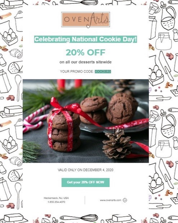 Happy National Cookie Day! #ovenarts #cookie #celebrate #brownies #desserts #snack #indulge #delicious #freeshipping #orderonline #nopreservatives #discount #holiday #promo #yummy #yay www.ovenarts.com