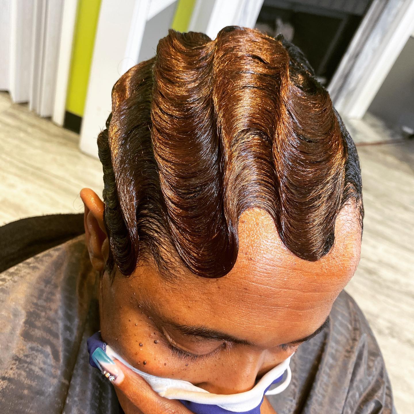 WAVY BABY!!!#fingerwaves #relaxedhair #rvahairstylist #dmvhairstylist #vcu#vuu#vsu#relaxedhairstyles