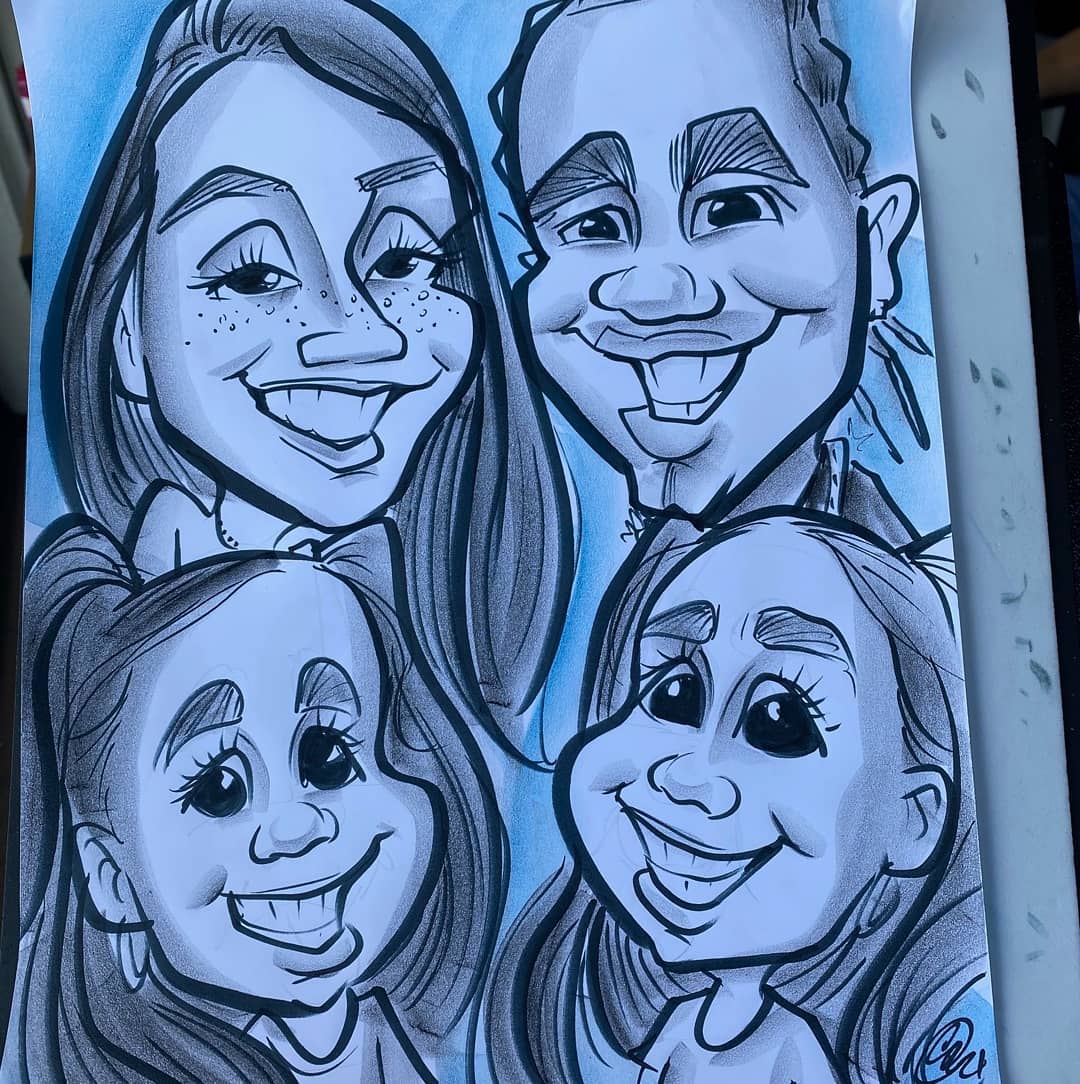 The cutest caricatures drawn by Graffiri Pop Events Caricature Artists.
At a house party in Boca Raton