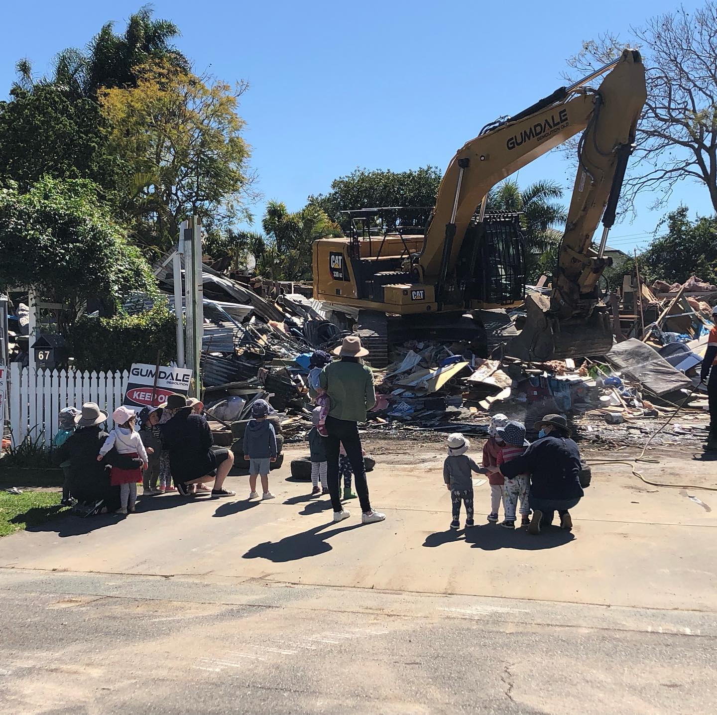 There was alot of supervision on this project in Wilston, We also stopped to let each kid have a sit in the machine.