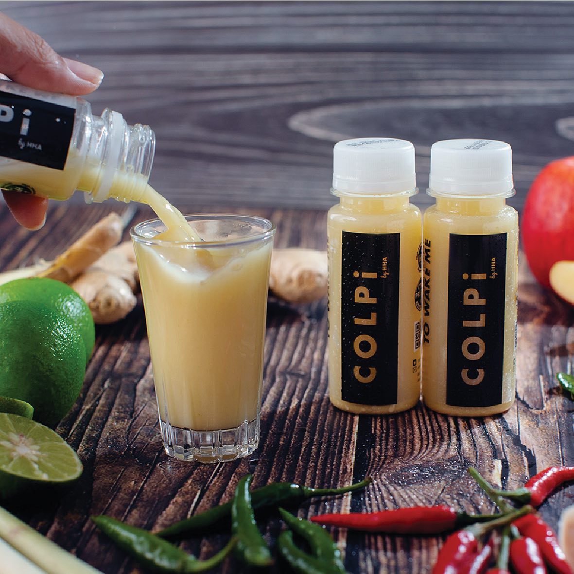NOW in our online store!
Colpi by HHA offers Shots with natural blends of fresh and organic ingredients, made with a unique extraction process, ensuring the purest natural form available.
TOMYUM
Spicy Boost
Inspired by the iconic Thai spicy "Tom Yum" soup, our TomYum cold-pressed shot contains the freshly pressed, fragrant juices from Kaffir lime, Lemon grass, Galangal, Ginger and Cayenne. This fiery shot helps act as a natural booster to the immune system with pure, undiluted juices of some of nature's most powerful natural ingredients.
#Colpi #Colpishots #Shots #Gingershot #shakeit #immunebooster #juicing #healthyDubai #juicecleanse #cleanse #immune #health #vegan #sport #healthyfood #healthylifestyle #natural #nutrition #wellness #coronavirus #healthyliving #energy #healthylife #detox #fitfood #covid #vitamins #dubai #uae #orderonline