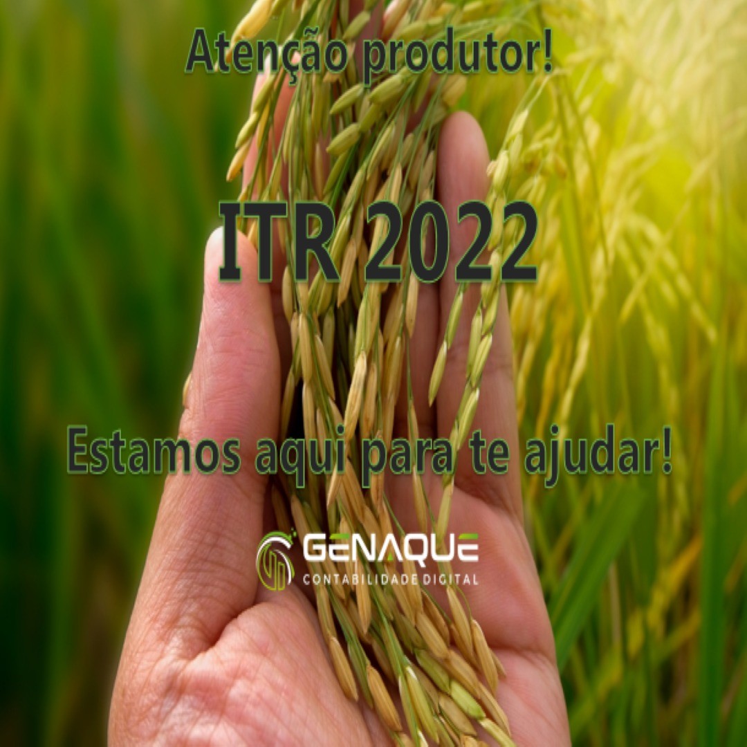 Teve início no dia 15/08/2022, o prazo para a entrega da declaração do Imposto sobre a Propriedade Territorial Rural de 2022 (ITR 2022). As declarações deverão ser entregues até às 23h59 do dia 30 de setembro por meio do programa gerador da Declaração do ITR (DITR), disponível no site da Receita Federal do Brasil .🌾