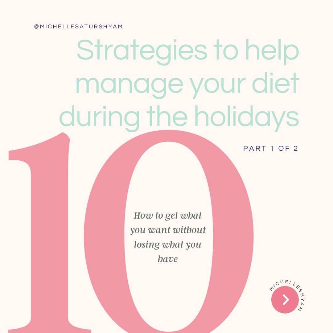 What's your strategy going to be? #Weightloss #nutrition #diettips #fitness #holidayseason #transformation #michelleshyam #lowcarb #strategies