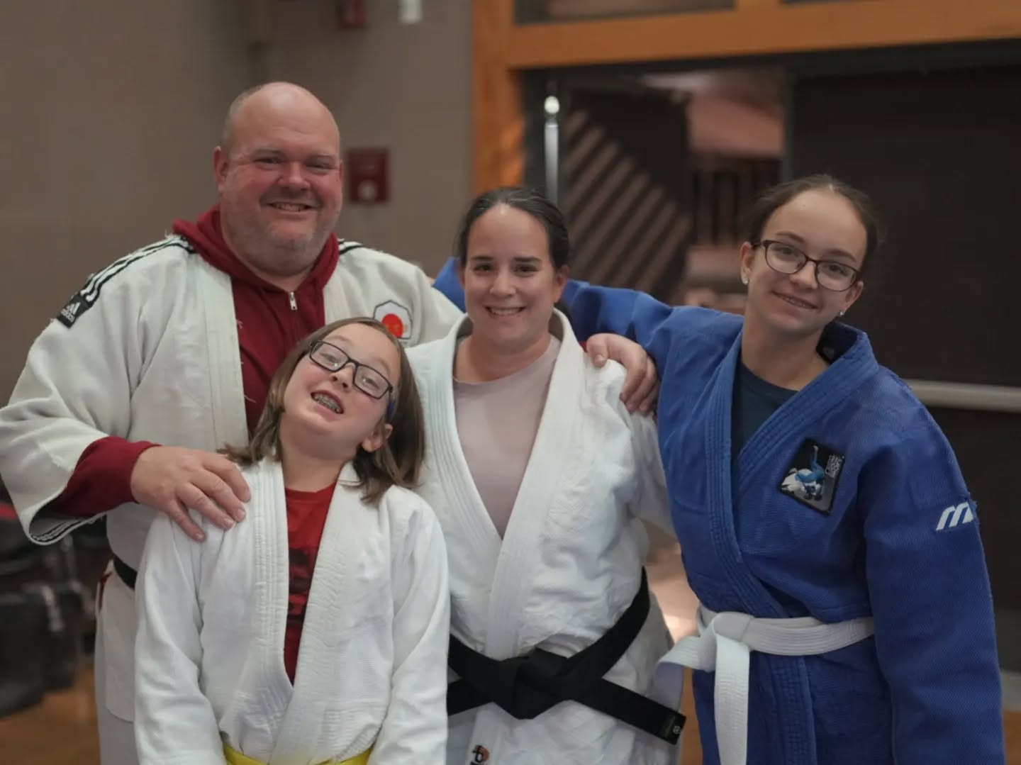 The Hacke crew post Becca's Nidan. Congratulations Coach Becca!
