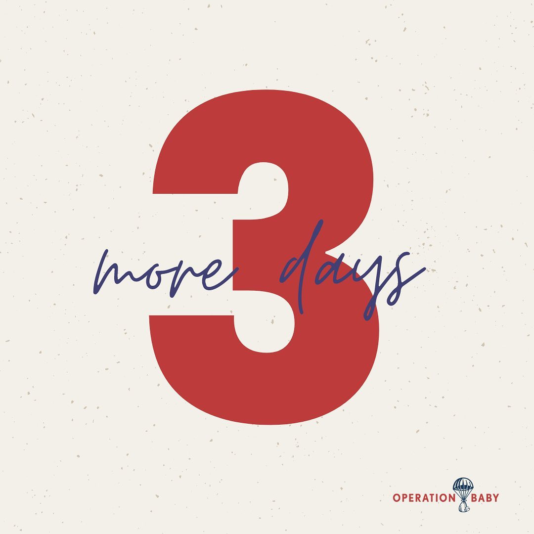 We can hardly believe that our 2023 application cycle is coming to a close! Applications can continue to be submitted until Saturday April 1 at 11:59 PM EST.
We look forward to learning more about each of your stories ❤️
- The Operation Baby Team