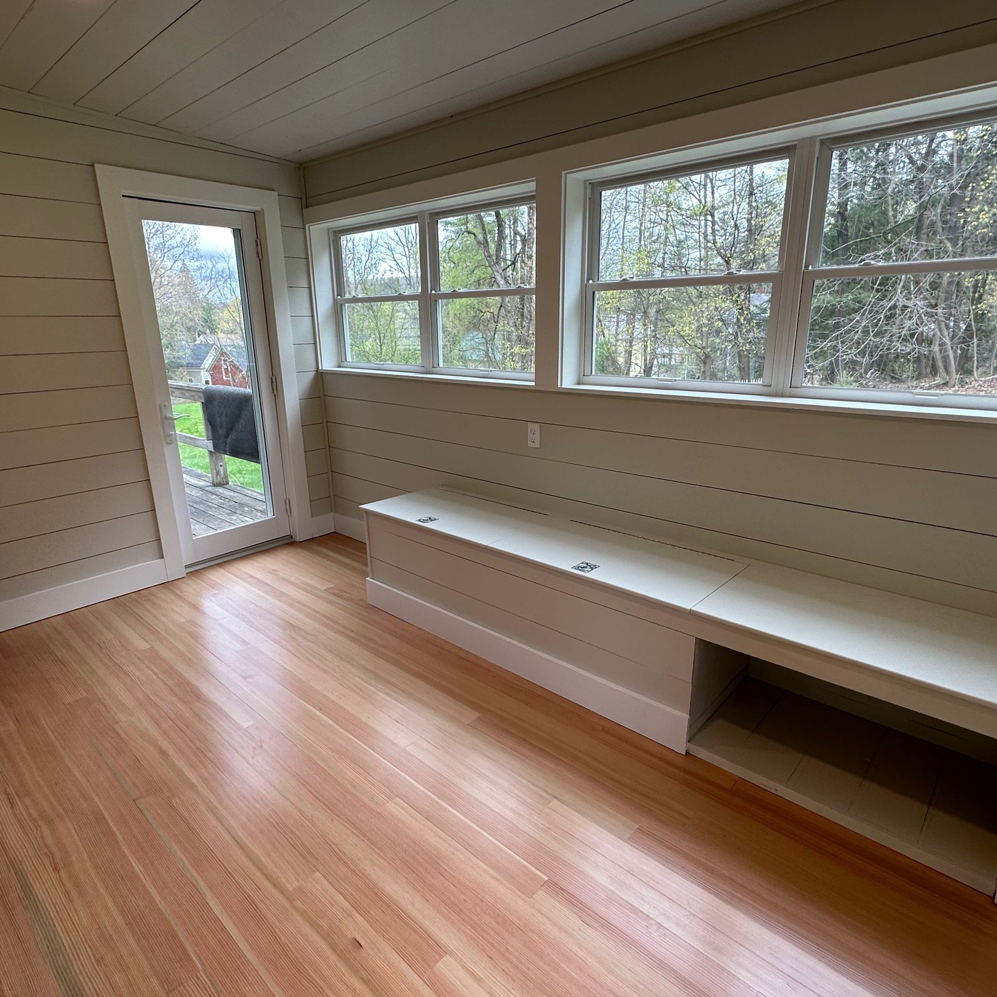 What was supposed to be a utilitarian mudroom may have become their favorite room in the house. Fun project, perfect clients, and great outcome. #vermont