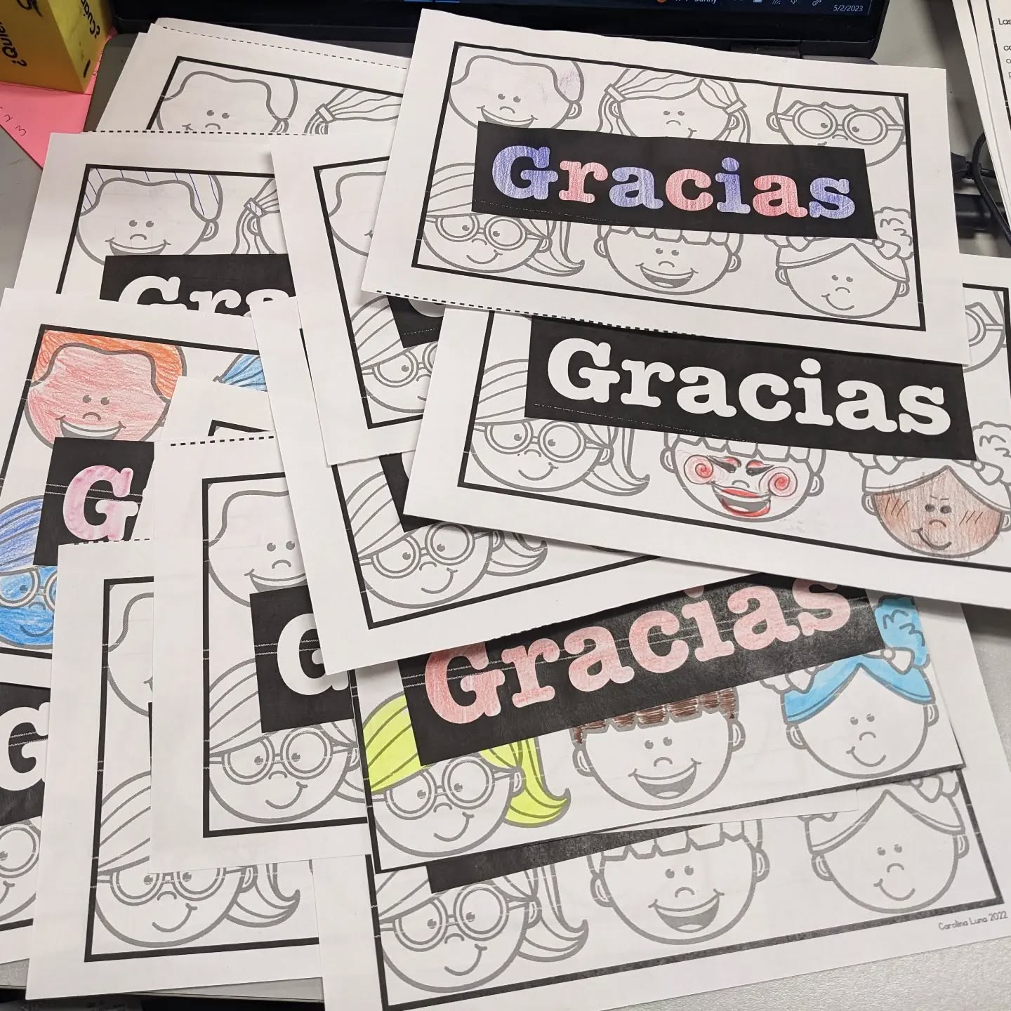 I asked my students to write Thank You notes to their teachers in their spare time for Teacher Appreciation Week and then had some student helpers deliver them to teacher mail boxes. I was pleasantly surprised to find so many of them in my own box this morning. Thank you all for filling my cup today. Your love and appreciation keeps my days bright! ❤️🧡💛💚🩵💙💜