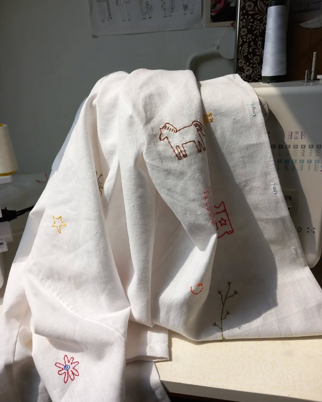 The doodle shirt bathing in the sun
Made to order via abbiesparkes.com