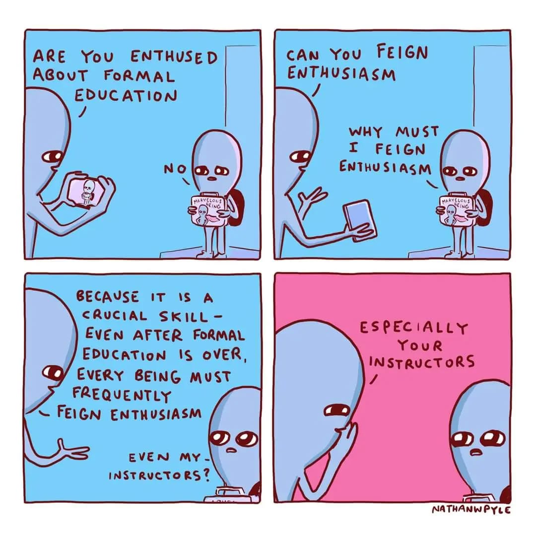 Especially your instructors...