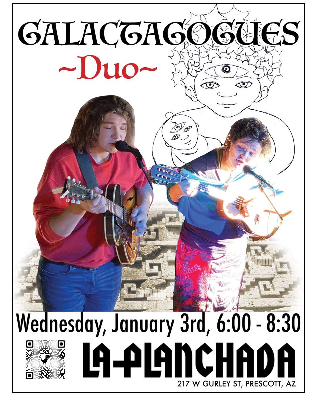 Tonight! Warm up with Meg & Cozzy at La Planchada, 6:00 - 8:30