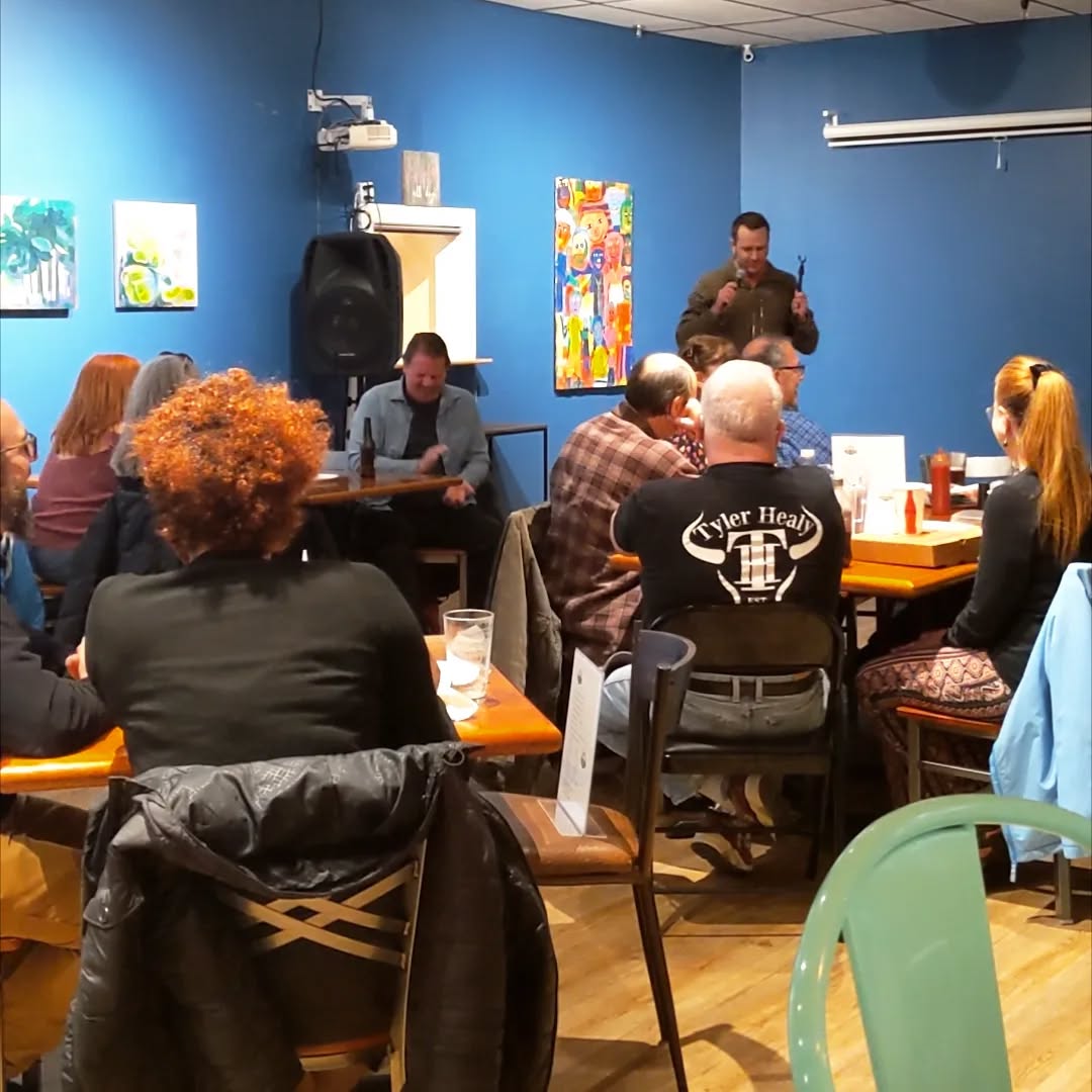 Rocked my first 20 minute / featured spot for a small show @westbrookontap last night with some great friends! Fun little room with fun folks! Really enjoyable evening thx @cloudorama @amadon60 @tamara.b.lilly & Melinda Whelan! #comedied #featured #nailedit 🎤🤘😂