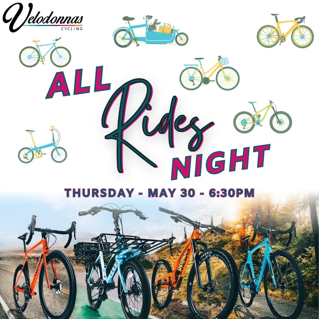 *CANCELLED* due to wet trails - stay tuned for a rain date (likely in September).
The ALL RIDES MEET-UP is officially on the calendar!! 🎉👯♀️🚲
Please join us on May 30 for a ride of your choice (leaving from Assiniboine Park) followed by a group social gathering and bonfire! See the next slide for info, and check Spond for further deets.
NOTE: Members only for this one - so click the link in bio to register for your membership today! 🙌💪