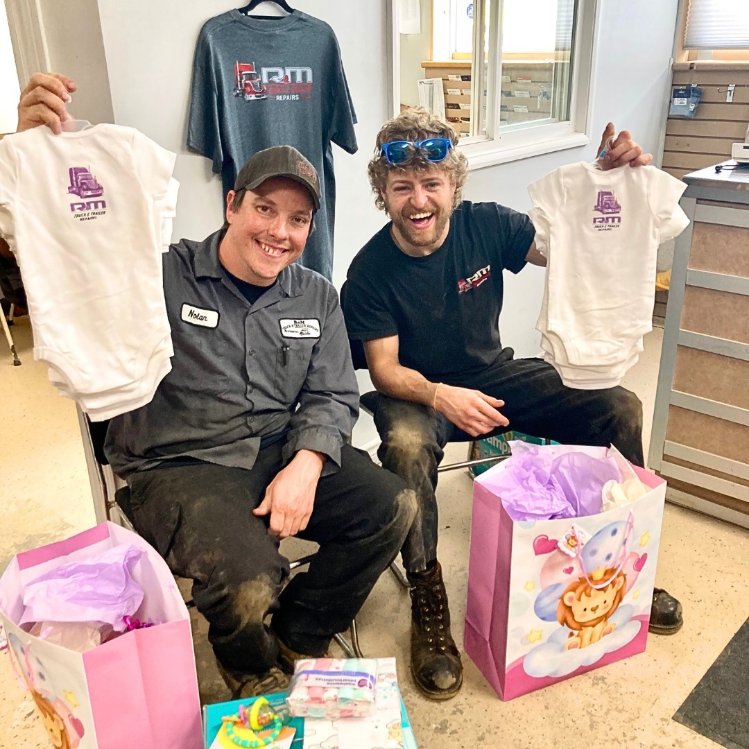 Exciting times at R&M. ๐
.
It's not everyday that we get to say two of our mechanics are BOTH expecting a baby girl this month! We threw them a little "shower" yesterday that came with custom R&M sleepers.
.
Guys, it may seem like a lot right now, but donโt worry. It gets easier after the first 18 years. Youโre both going to do great! ๐
#babyshower #babygirl #arnprior #renfrew #ottawavalley #613 #mechaniclife #dadtobe