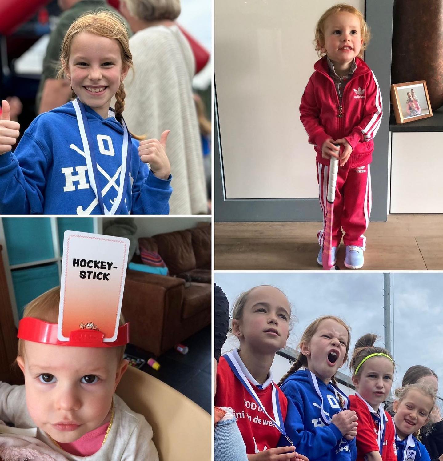 Gespot bij HOD / Lidewij Welten clinic 22 juni: Nora Engelen MO8-3
Nora er is voor in de wieg gelegd!
Het zat er vroeg inβ¦.al wist dat toen zelf nog niet ! Kijk haar maar eens vragend kijken ?.
Later keek ze al op naar haar grote nicht bij HOD en kreeg haar eerste hockeystickβ¦roze natuurlijk!
Na een periode Benjamins stroomde Nora door naar haar eigen team. Om naar school te gaan kost het βs morgens vaak wat moeite, maar om te gaan hockeyen staat ze altijd zo naast haar bedje om te knallen.
Ook de hogere teams aanmoedigen doet ze met heel veel passie.
Nora hoopt heel graag op een Clinic van Lidewij om net zo goed te worden als HODβs eigen international!
Veel groetjes Nora Engelen