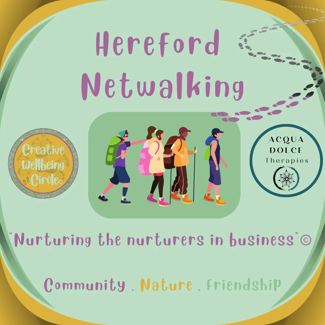 ๐ ๐The Netwalking event is back in Hereford!!! ๐๐
The monthly appointment you were waiting for is back this month with me and @creativewellbeingcircle ๐คฉ
โ
Are you a woman who lives in Hereford and run a business in the wellbeing or creative field?
โ
Do you enjoy the idea of stepping outside for a restorative walk?
โ
Would you like to meet other women to enjoy insightful, supportive and inspiring conversation as well as get more visibility for your business?
๐ถโโ๏ธ๐ถโโ๏ธ๐ถโโ๏ธ Join me for a beautiful NetWALK event:
We are a relaxed and friendly group who puts wellbeing at the heart of what we do!
Next netwalk ๐ Thursday 11th of July 10am at the @shellstoreheref
๐ฅ BOOKING IS ESSENTIAL ๐ฅ
Please book your precious time visiting the link in my Bio or DM me for more details
Looking forward to see you there ๐
Martina x