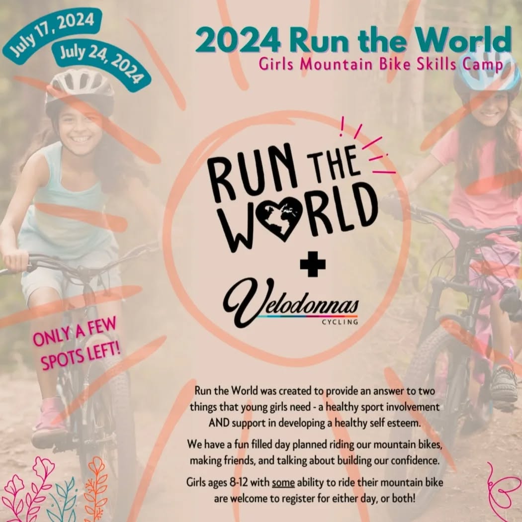 There are a few spots left in our 2024 Run the World days!! 👏🚲❤️
Our girls (8-12) mountain bike skills camp, Run the World, is here to help girls grow up with a healthy image of themselves and loads of confidence!
Register now to guarantee your rider gets the right (free) t-shirt size! Plus, enjoy a day-two discount if you register for both days. Visit our link in bio for all the details and to register! It's going to be such a fun camp this year, we are so excited!
*Please note, some users are experiencing payment errors. If this is you, contact us (ride@velodonnas.ca) with a screenshot for help!
Link in bio!
https://ccnbikes.com/#!/events/2024-run-the-world-mountain-bike-skills-camp