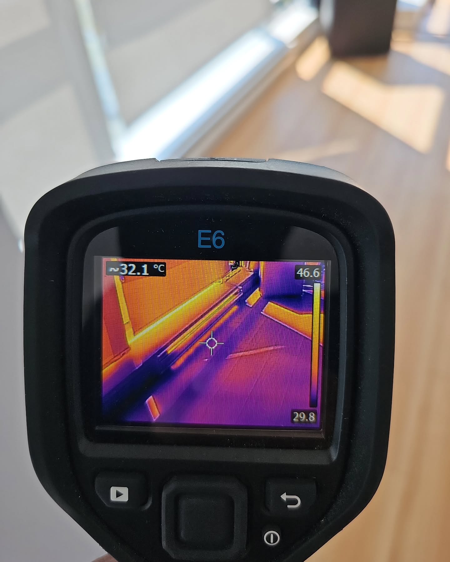 With direct summer sun, the heat from the window is the same as from the heater.