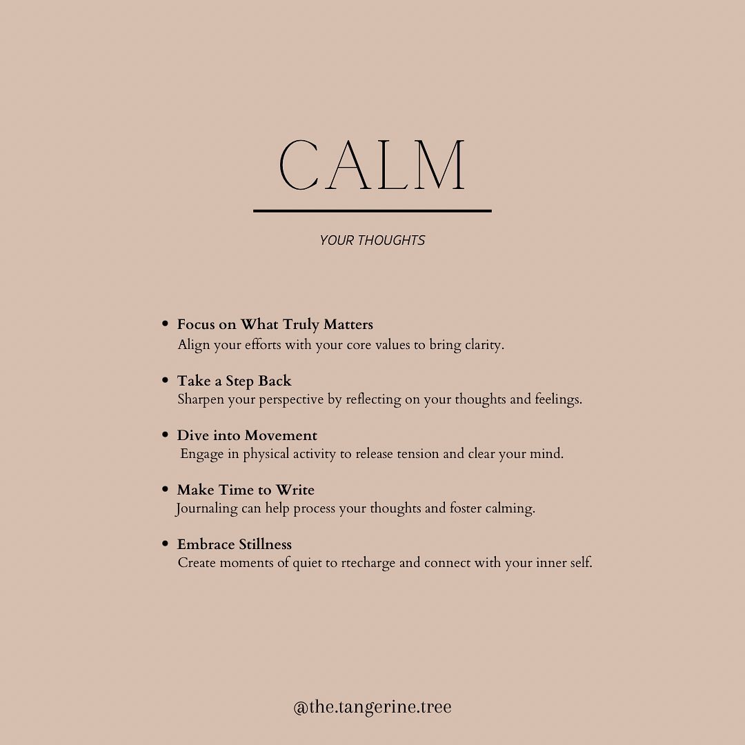 Share with someone who needs to hear this today 💌
We all find ourselves in overthinking mode from time to time. Thoughts upon thoughts flood our minds, leaving us feeling exhausted, overwhelmed, and distracted.
Some effective ways to calm your mind are:
✨ Focus on what truly matters.
✨ Take a step back to sharpen your perspective.
✨ Dive into physical movement.
✨ Make time to write down your thoughts.
✨ Embrace moments of stillness.
What practices do you use to calm your thoughts?
Keep thriving lovelies 🌱
Katrin 🤍
#MentalWellness
#Mindfulness
#CalmYourMind
#Overthinking
#SelfCare
#MentalHealthMatters
#EmotionalWellbeing
#StressRelief
#ReflectAndRecharge
#PhysicalActivity
#Journaling
#FindYourCalm
#FocusOnWhatMatters
#WellbeingJourney
#MindfulLiving
#mindsetmatters
#mentalwellbeing
#femaleentrepreneur
#psychologist
#neverstoplearning
#transformationtuesday
#supportsmallbusiness