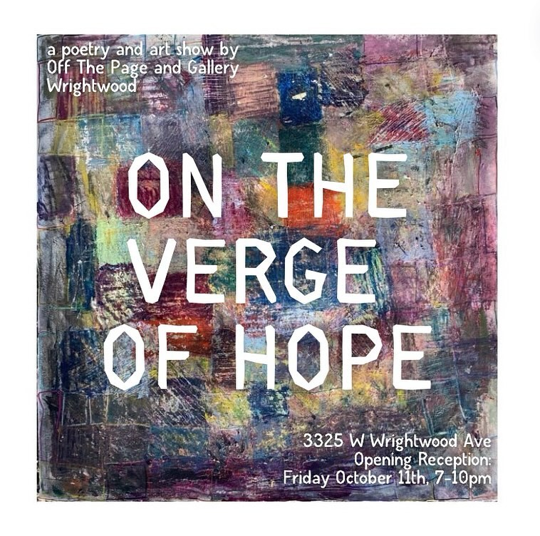 upcoming @poetry.offthepage events! if you could really use some discussion around hope right now (which i think everyone really really does — the despair is heavy lately), come check out the exhibition and workshop co-curated by myself, @m.maryahpoetry, and @caseyvstelstudio.
the workshop is beginner-friendly and is built around one of our favorite poems by Ada Limón. if you’ve ever wanted to try your hand at writing a poem, madeline and i would love to teach you! and those with previous writing experience who would like a fresh approach are just as welcome, too.
links in bio to RSVP for either or both events!
art in first image by @ap_______pear
