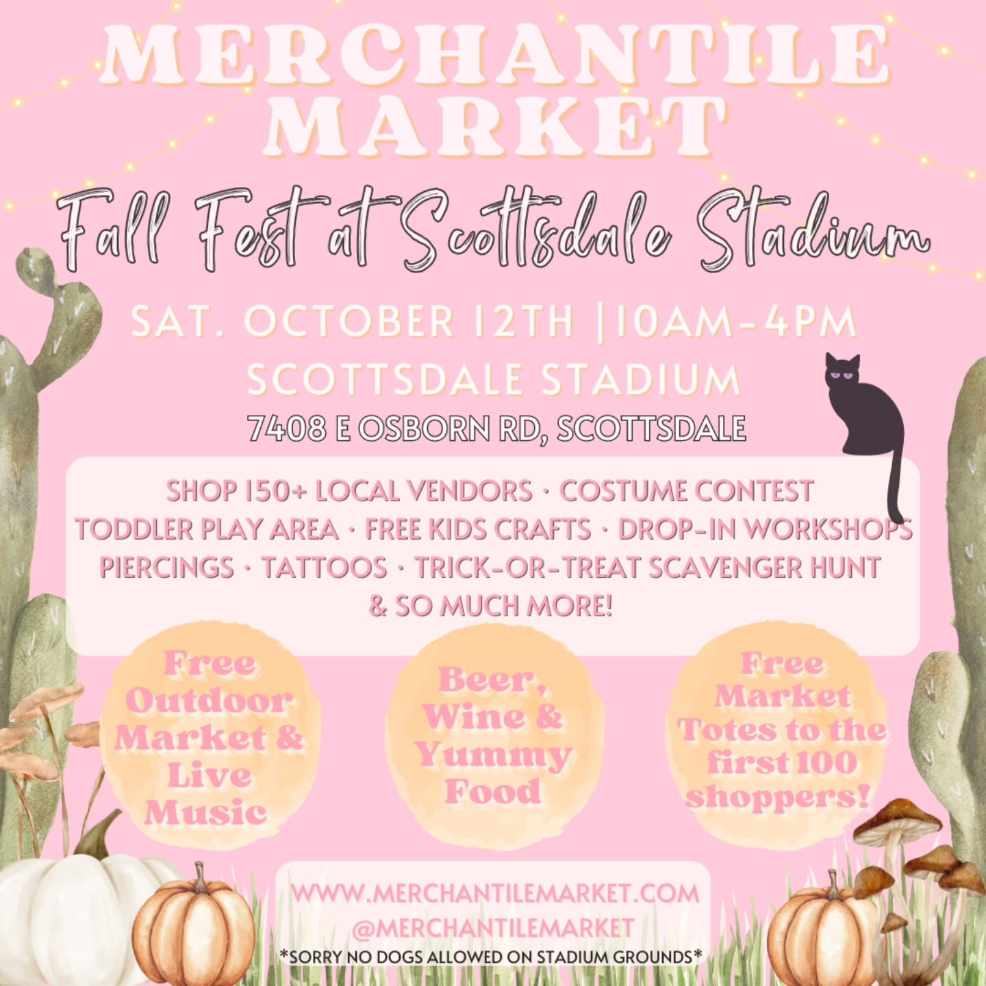 Find me at the 🍂 Merchantile Market Fall Fest 🍂 Brought to you by @themerchantile
*Don’t worry about the heat, this market will be indoors and outdoors!*
📍Join us on Saturday, October 12th, 2024, from 10am-4pm at Scottsdale Stadium for a day filled with shopping, delicious bites, refreshing sips and cozy vibes!