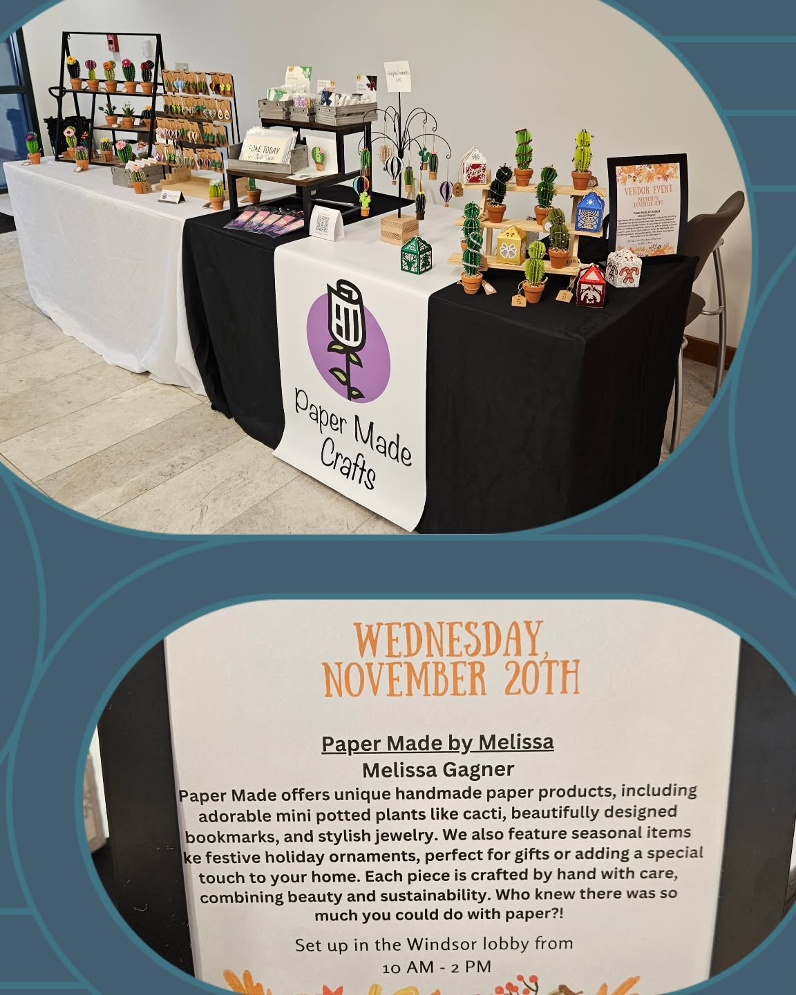 A pop-up vendor today for a corporate office!! ☺️
#businesswoman #entrepreneur #crafter #papermade #artist