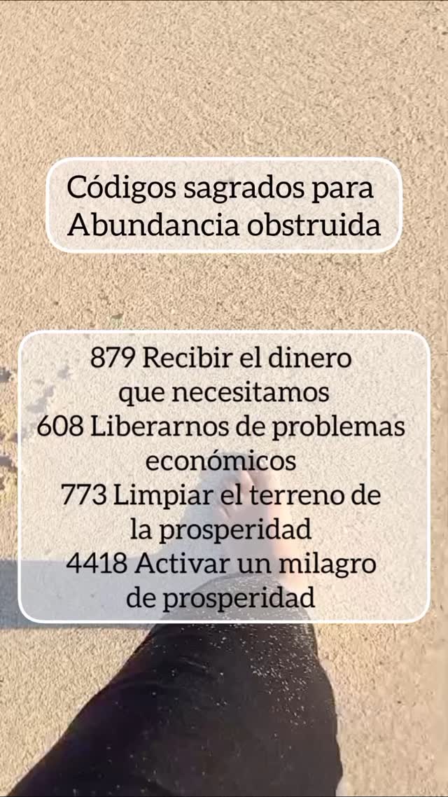 Los códigos sagrados se repiten 45 veces y se utilizan la siguiente forma, primero hay que activarlos, repite:
✨Yo *tu nombre completo* activo el código *número* para *intención de este*✨
En este caso sería: Yo *tu nombre* activo el código *879* para *recibir el dinero que necesito*
Después inicias la repetición del número 45 veces y cuando ya vas a terminar en la última repetición puedes agregarle un *el código ha sido activado* o *hecho está, hecho está, hecho está*.
Los contadores o Japamalas para códigos sagrados son de gran ayuda, ya que sólo te enfocas en la intención y repetición del código, no en cuántas repeticiones llevas. Nosotros fabricamos checa nuestros videos.
#japamala #codigossagrados #codigosagrado
#codigosnumericos #despejarcaminos