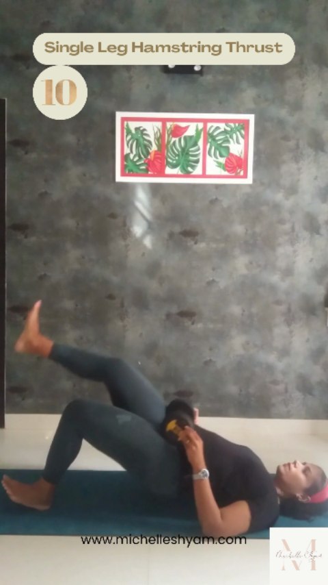 #day10 #adventseries #hamstringthrust #dumbbellworkouts #hamstrings #michelleshyam