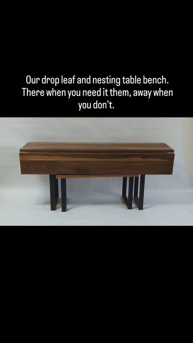 There when you need them, away when you don't.
#diningtable #furniture #custommade