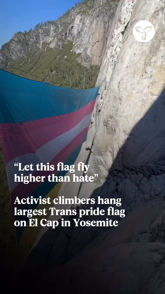 🏳️⚧️ Trans is natural. Trans is resistance. 🏳️⚧️
On May 20th, a group of trans, queer, and allied climbers made history by unfurling a massive transgender pride flag — measuring 55 by 35 feet (about 16.7 by 10.6 meters) — on the iconic El Capitan rock formation in Yosemite National Park, California.
Called “Trans is Natural”, the action was a bold response to recent efforts by the Trump administration to erase trans identities from U.S. National Park websites and other federal platforms. (sfgate.com, sfchronicle.com)
Influencer and drag queen Pattie Gonia, one of the organizers, stated: “Let this flag fly higher than hate. We are tired of being polite about the existence of trans people. Call it a protest, call it a celebration — either way, it’s an elevation for liberation.” (sfchronicle.com)
This powerful act reminds us that trans people belong everywhere — even at the highest peaks.
#TransIsNatural #TransVisibility #TransRightsAreHumanRights #ElCapitan #Pride2025