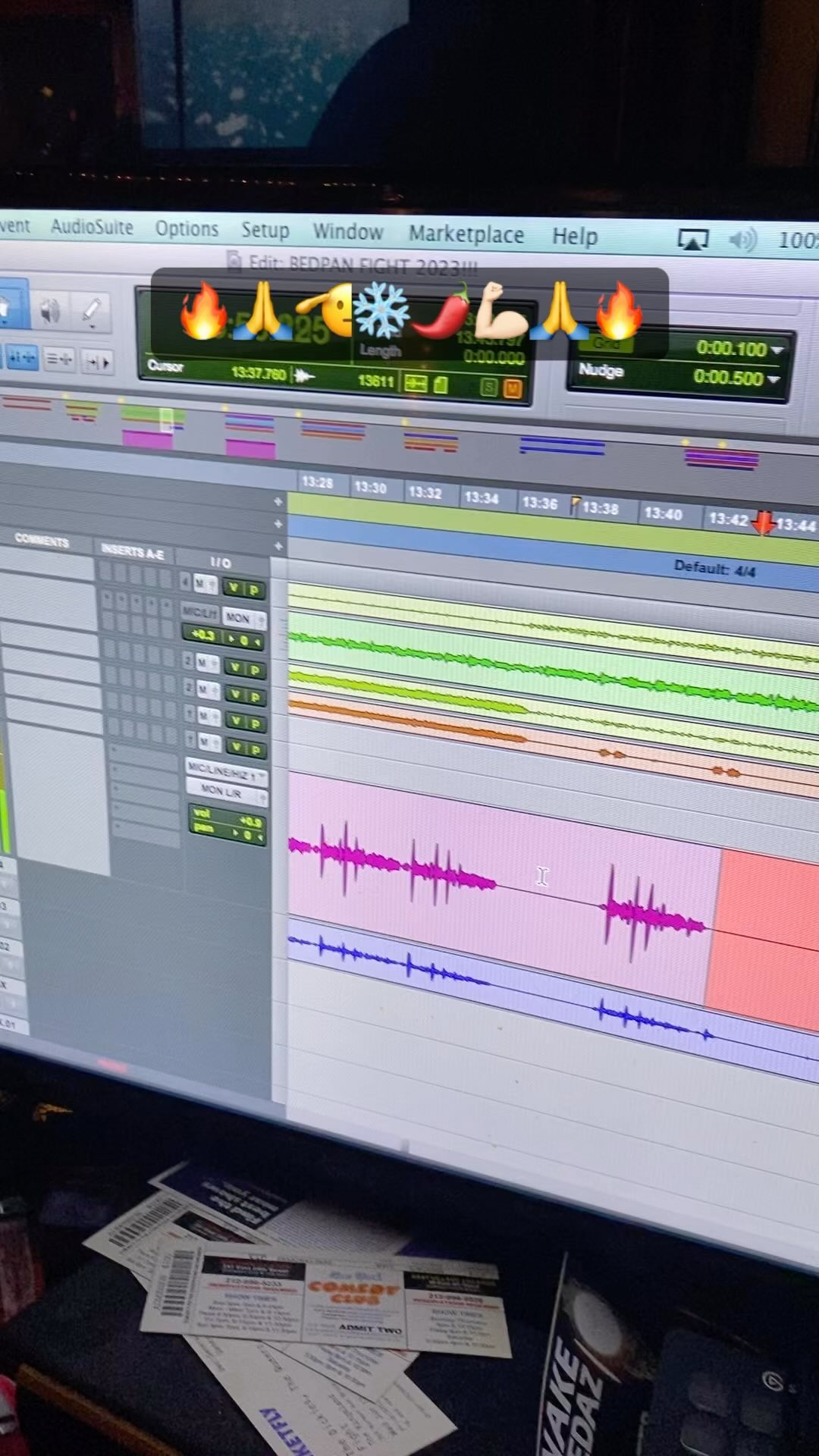 @give_your_hair_a_kiss tearing it up in the booth for the new @bedpanfight album 🫡🎅🏻🥶🤌🏼🎊💪🏻😻🌶️🔥IT IS CUMMING 🍕™️#bedpanfight #knuckledownrecords #ifandonlyifproductions #recordingstudio #recording #whisperroom #neumann #uadapolloquad #avalon737 #nyc #nycpunk #punk #punkrock #newmusic #album