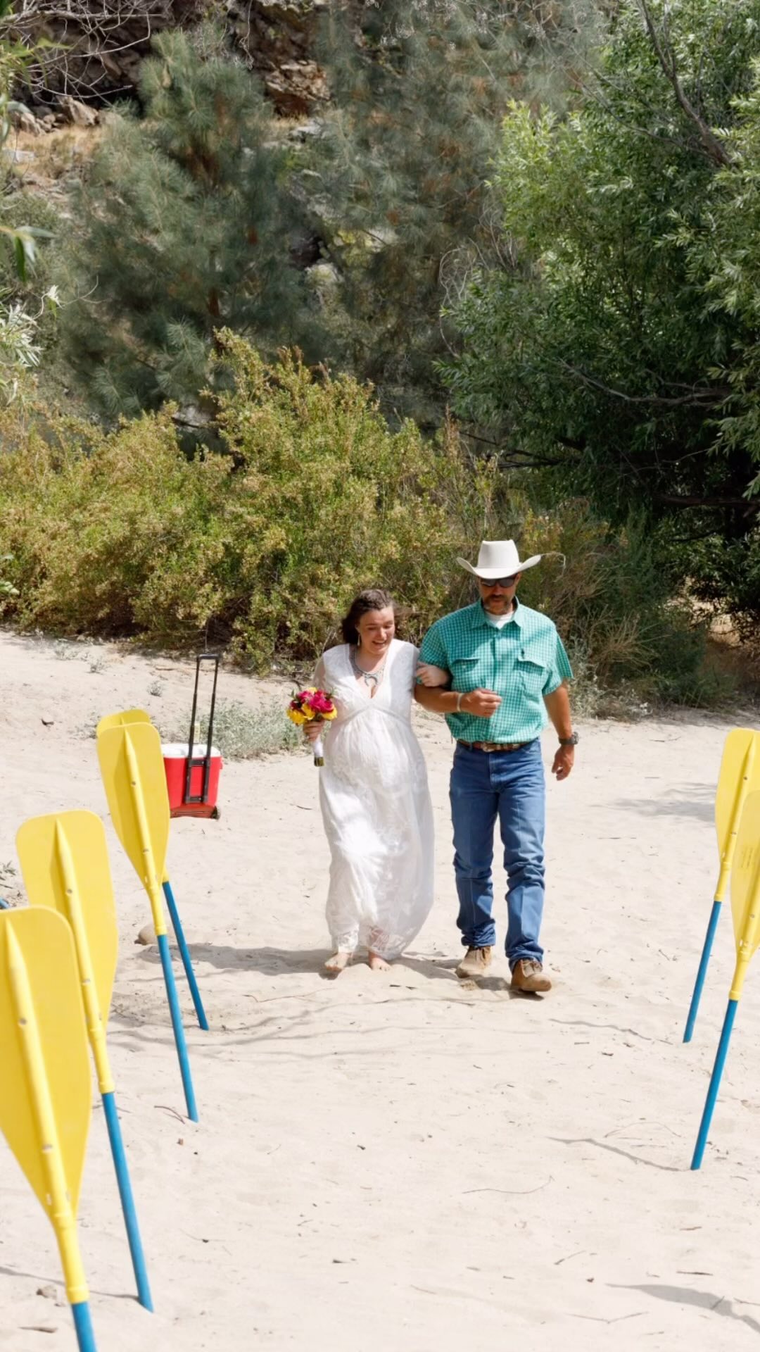We had a #wedding ?‼️ The #KernRiver truly is mighty. Mighty in peace, force, unity & love. Many guides/people have found #love on this river. How ? are we that one of our #LegendsOfWhitewater got married here AND we got to perform the wedding & share in that love. #congratulations @madmaxbruemmer and @obviously.cc #BruemmerWedding2024