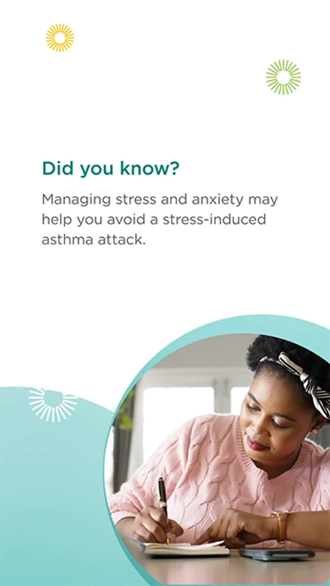 When people think of common triggers of asthma symptoms, stress rarely makes the list. However, according to the Asthma and Allergy Foundation of America (AAFA), stress — and other strong emotions — can trigger asthma symptoms. Here are a few strategies to try that can help you manage your stress and reduce your risk of asthma attacks. #Stress #Asthma