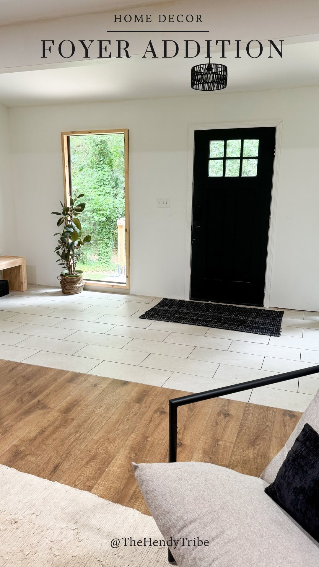 Just a few refinishing touches left and our #DIY foyer addition is complete. So proud of what we’ve accomplished. Teamwork makes the dream work. 🛠️✨ #HomeReno #FoyerTransformation #ProudDIY #Teamwork #BeforeAndAfter