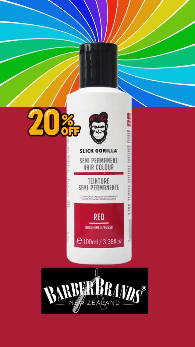Help your clients/ customers stand out from the crowd with Slick Gorilla Semi Permanent Hair Colours- 20% off while stocks last!
Link in bio
#barberbrandsnewzealand #queenstownbarbers #wellingtonbarbers #chchbarber #nzbarbershop #barbers #barbershop #barberstyle #barbershops #barbersarehiphop #barbersnewzealand #haircolourmen