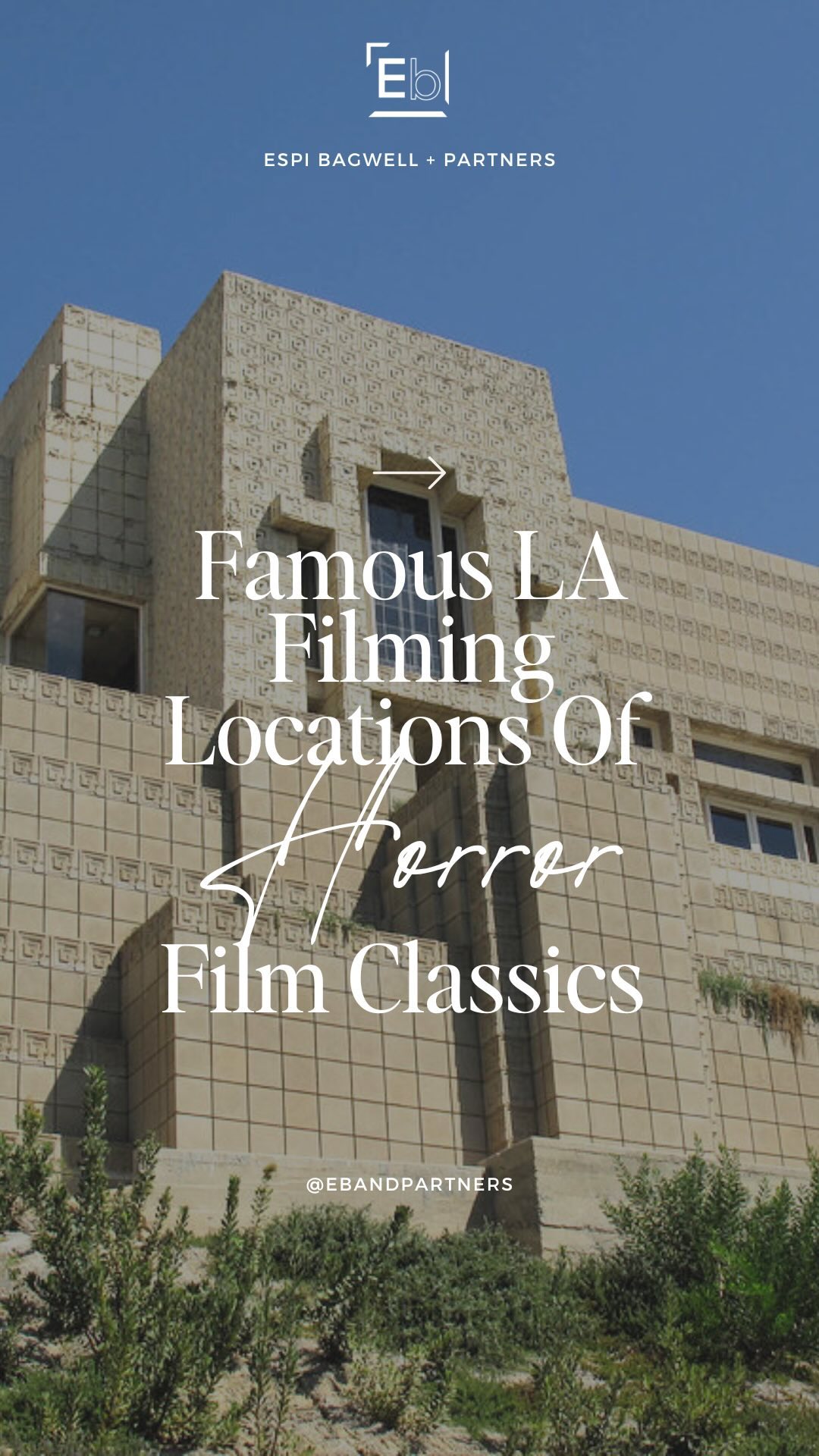 LA is a playground for horror film fans! 🎬👻
From Nightmare on Elm Street to Halloween, our city’s real estate holds iconic scenes from your favorite scary movies. And it doesn’t stop there—LA is packed with things to see and do, from famous film sets to hidden gems around every corner.
If you’re a movie lover, you might just find that the next home you fall for has a starring role in Hollywood history. 🌴🏡
Ready to explore the possibilities? Follow us for more!
Espi Bagwell + Partners
Southern California Realtors
(626) 824-2267
espi.bagwell@kw.com
DRE#01168881
#halloween #halloween #happyhalloween #horrormovies #hauntedhouse #halloweenhome #halloweendecor #halloweenmovie #spookyseason #losangeles #losangeleshomes