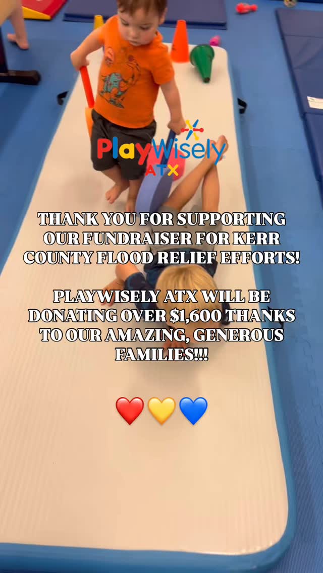 THANK YOU PLAYWISELY ATX FAMILIES FOR HELPING US RAISE $1,600 FOR #KERRCOUNTY FLOOD RELIEF! ❤️💙💛👏🏼😭 We are so grateful to all of our generous donors for their selflessness, empathy, and kindness during a very difficult time in our state. We hope our donation can make a positive impact on the communities and families facing the unimaginable. We may be a small business, but we are mighty with our amazing families who we love so much! #campmystic #floodrelief #playwisely