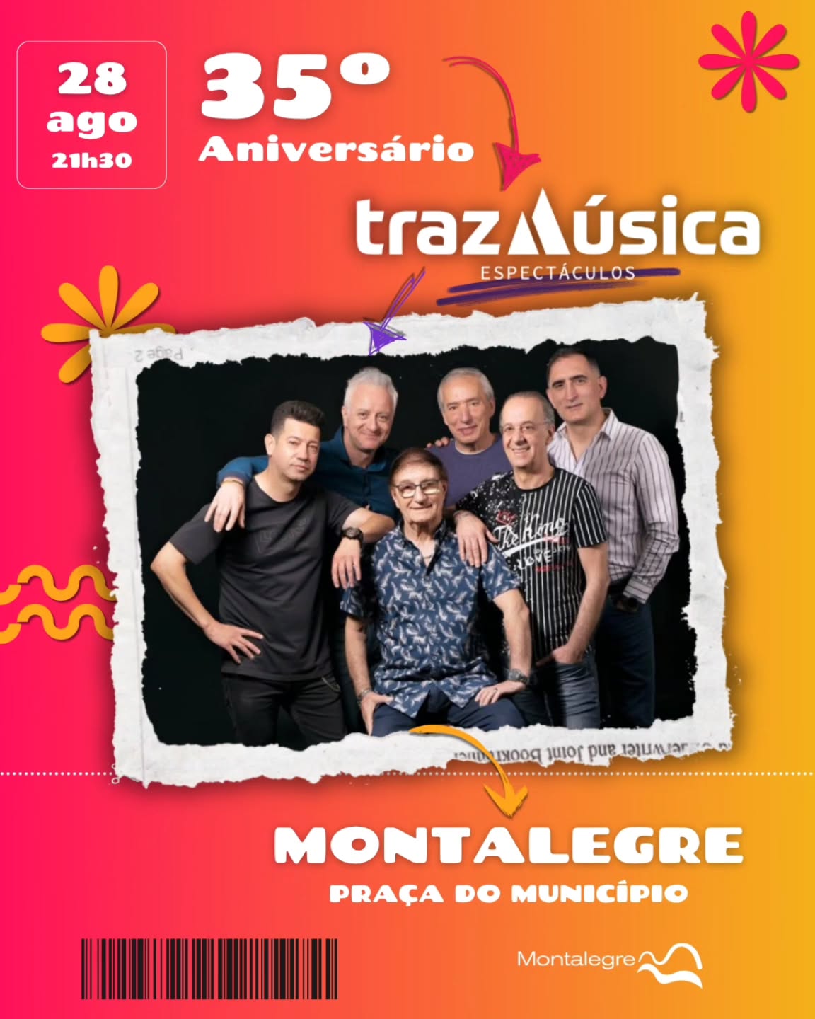 São presença habitual nos aniversários da Trazmúsica Espectáculos e não podiam faltar ao 35° Aniversário!
Dispensam toda e qualquer apresentação, são ícones da música popular portuguesa, o agrupamento musical Diapasão, trará com toda a certeza muita nostalgia e boa música.
#trazmusica #aniversariotrazmusica #montalegre #agrupamentomusicaldiapasao #diapasão #emigrantesportugueses