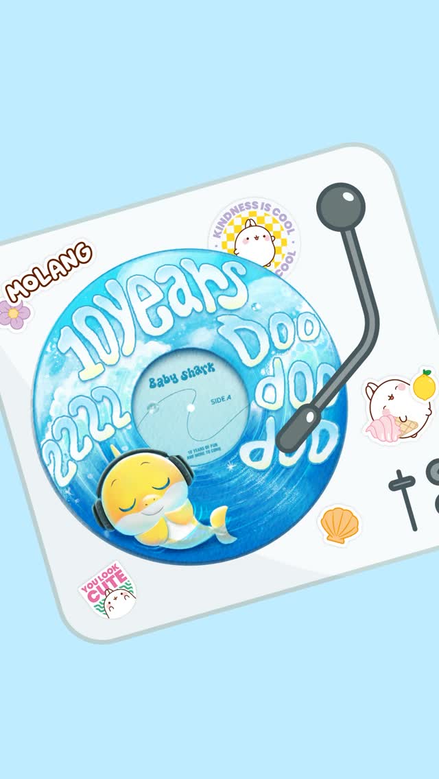 Celebrating 10 Years of Baby Shark with Molang 🎉 #BabyShark #Molang #BabyShark10Year