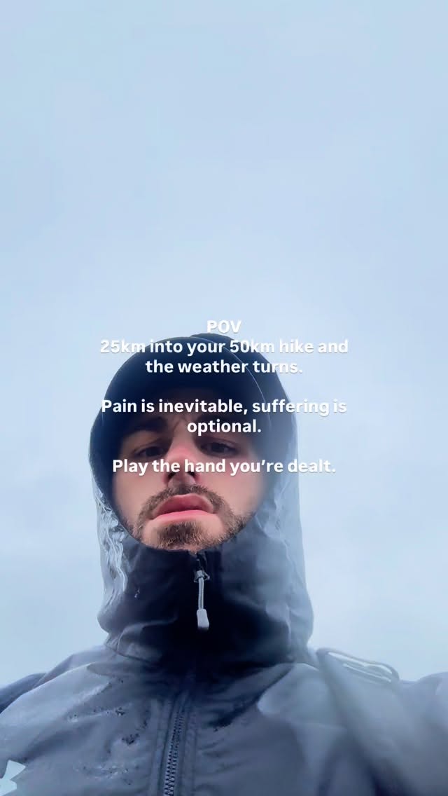 Play the hand you’re dealt 🃏
Pain is inevitable, suffering is optional. Choose wisely.
#performancepsychology #50km