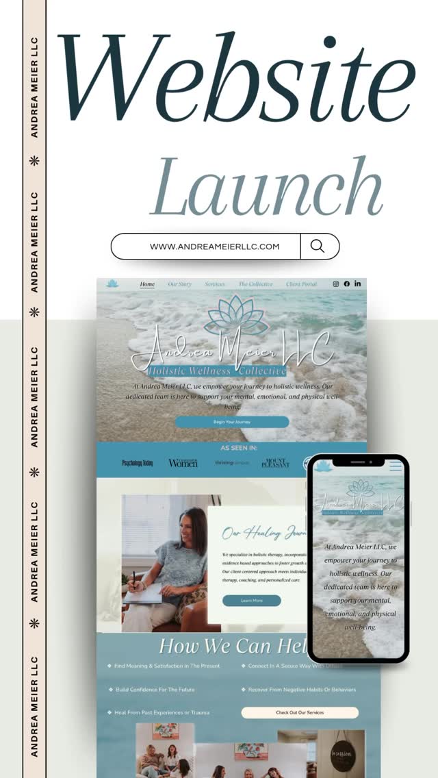 NEW WEBSITE LAUNCH 🚀
We just wrapped up a Website in a Week for the incredible Andrea Meier LLC and it’s LIVE! 🎉
Andrea and her amazing team truly pour their hearts into caring for their patients, and now their online home reflects that same level of professionalism and compassion. 💙
✨ Built in just ONE week.
✨ Designed to showcase their services.
✨ Created to connect with their patients with ease.
Take a look at their brand-new website 👉 www.andreameierllc.com
#WebsiteInAWeek #WebsiteLaunch #TheDigitalTouch #CharlestonBusiness #HealthcareProfessionals #SmallBusinessWebsite #WebDesign
@andreameierllc