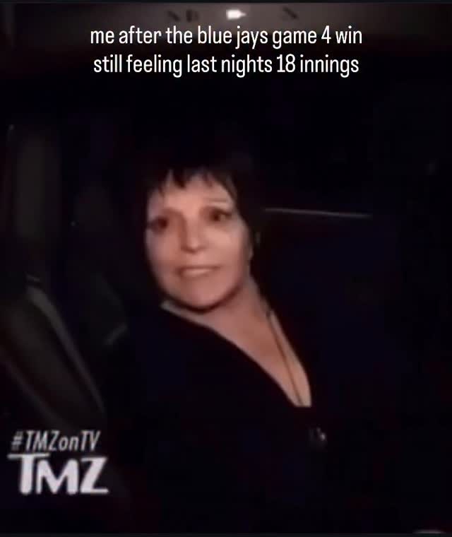 me enjoying the #bluejays game 4 win still feeling last nights 18 innings #worldseries #baseball #torontobluejays